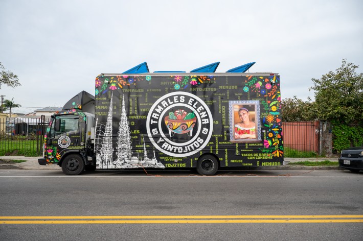 Tamales Elena y Antojitos food truck in Watts.