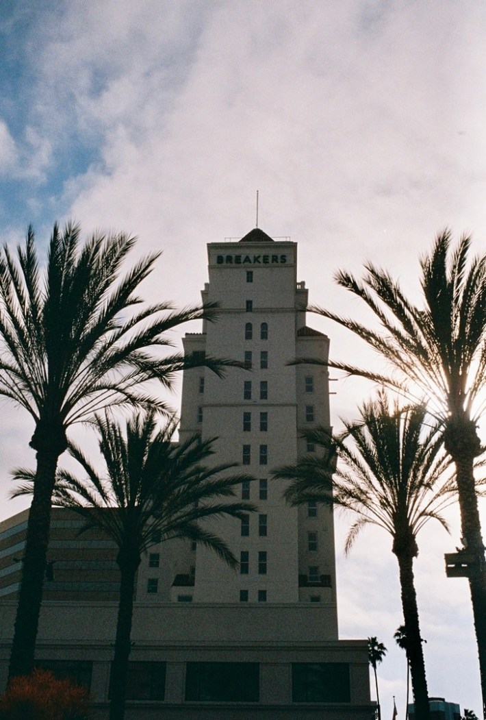 The Breakers Hotel with the marine layer rolling in.