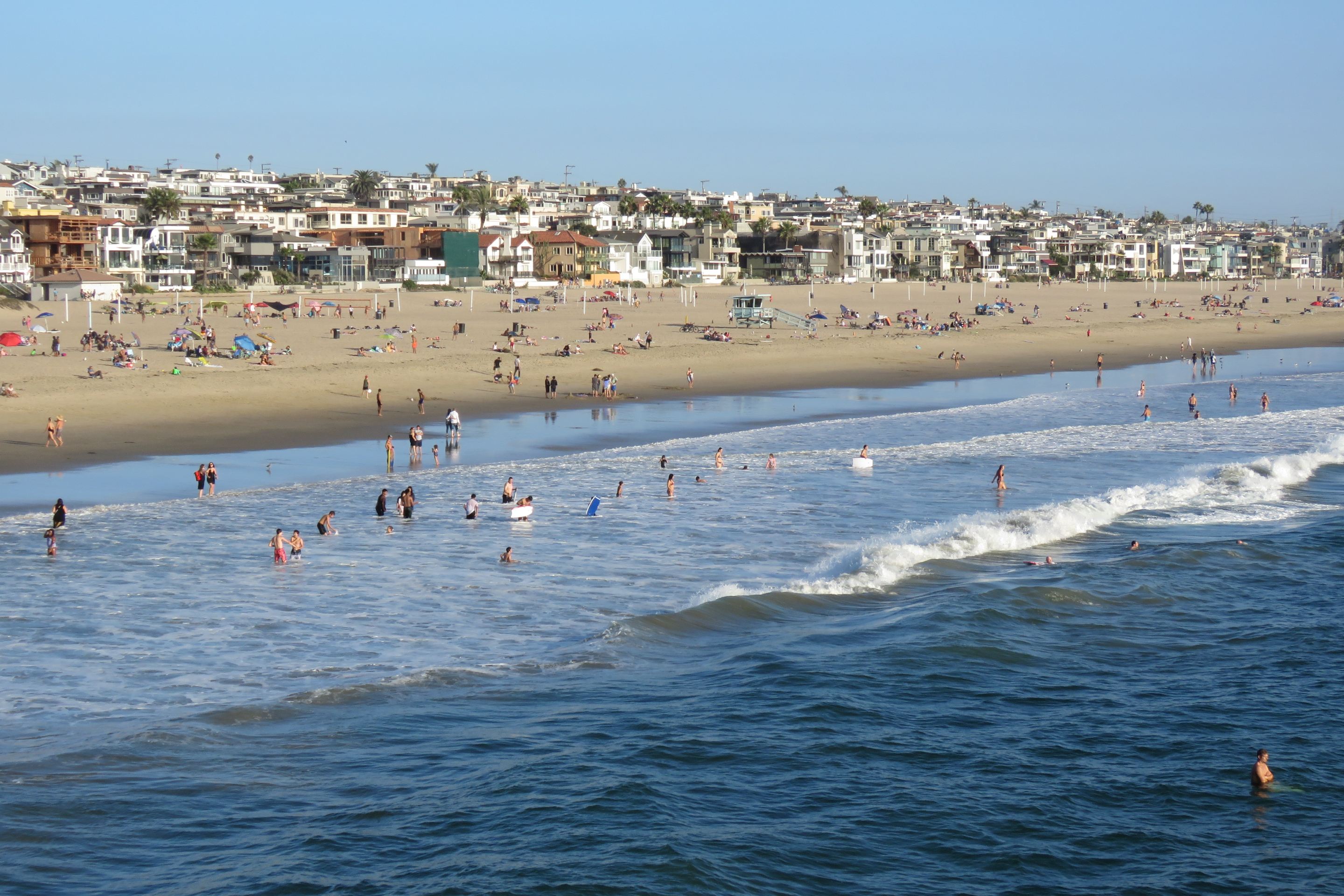 Manhattan Beach, a view from the Pacific Ocean