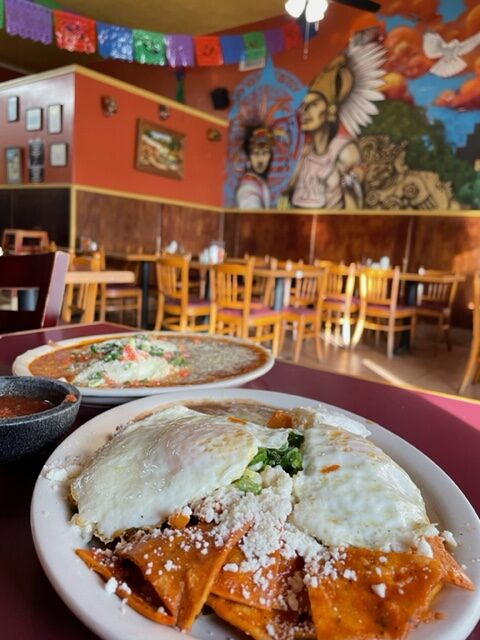 chilaquiles from Maya Restaurant