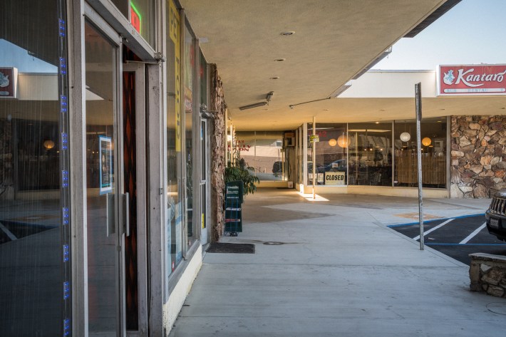 Carson Plaza near the old doors of Bros. Bar-B-Q. Photo by Jared Cowan for L.A. TACO.