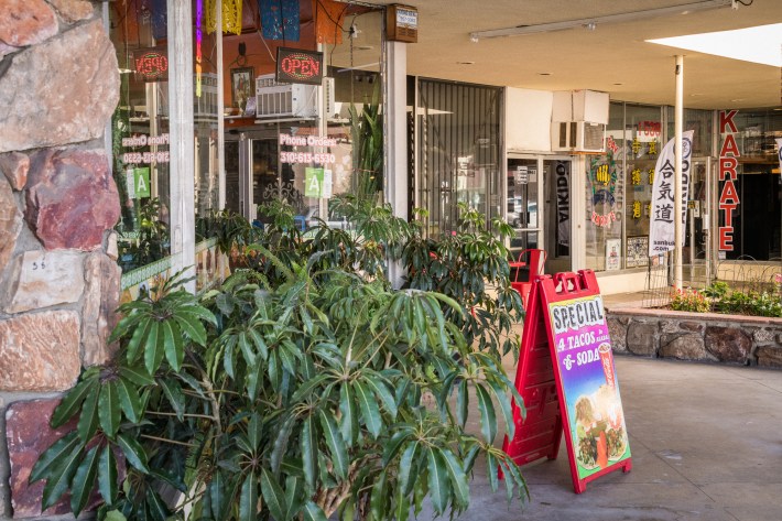 Outside La Placita Mexican restaurant. Photo by Jared Cowan for L.A. TACO.