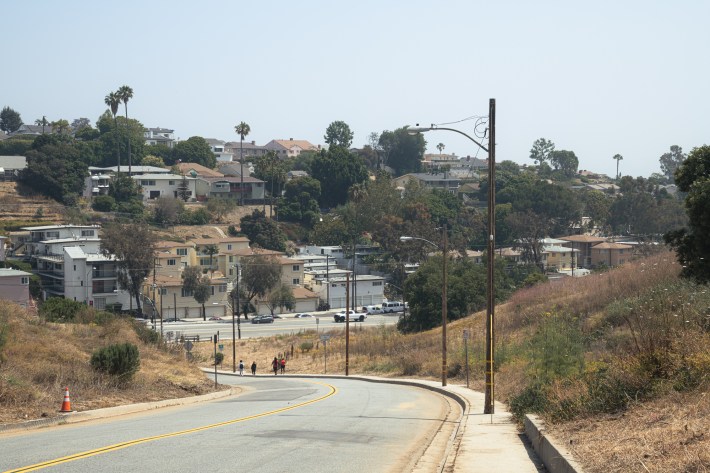 Valley Ridge Ave just south of Stocker Street. Photo by Jared Cowan for L.A. TACO.