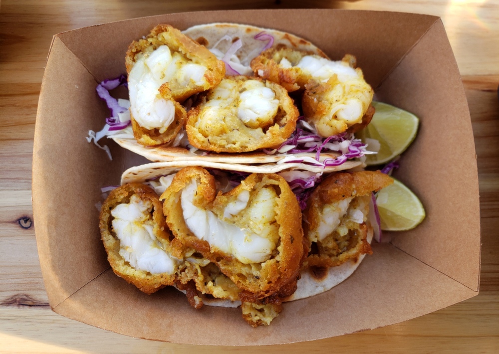 Two lobster tacos