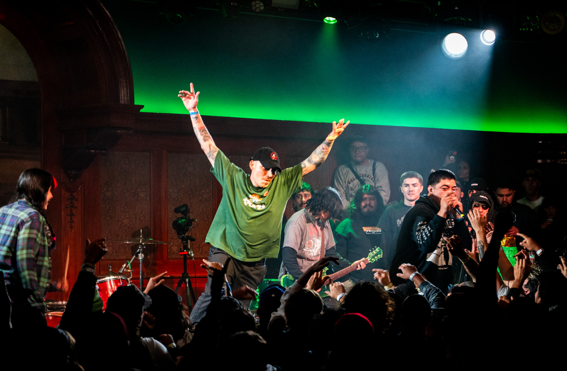 Nick Carabajal stage-diving during Big Boy's Set.